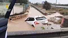 Una captura de pantalla del material de prensa de la Guardia Civil durante las inundaciones en Ibiza, Baleares, del 12 de octubre de 2025