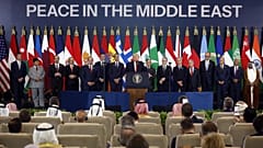US-Präsident Donald Trump hält eine Rede auf dem Gaza-Friedensgipfel in Sharm El-Sheikh, 13. Oktober 2025