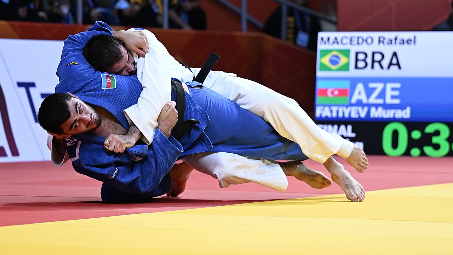 In -90kg Rafael MACEDO of Brazil met Murad FATIYEV of Azerbaijan