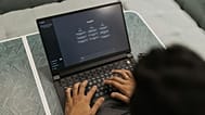 A man uses ChatGPT.