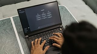 A man uses ChatGPT.