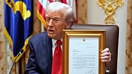 El presidente Donald Trump en la Casa Blanca, el martes 14 de octubre de 2025, en Washington.