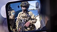Soldiers of the German Bundeswehr during the Media Day as part of the 'Quadriga 2025' military manoeuvre in Rostock, 4 September 2025