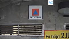 Schutzraum in einer Tiefgarage in Stockholm in Schweden