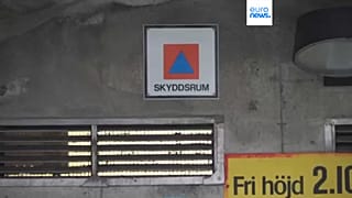 Schutzraum in einer Tiefgarage in Stockholm in Schweden