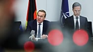 Almanya Savunma Bakanı Boris Pistorius, NATO Genel Sekreteri Mark Rutte ile Brüksel'de, 15 Ekim 2025