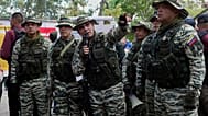 El ministro de Defensa venezolano, Vladimir Padrino López, habla durante ejercicios militares en Caracas, Venezuela, el 20 de septiembre de 2025.
