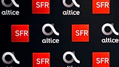 Dosya - SFR ve Alice logoları, 20 Mart 2018 Salı günü Paris'teki merkezlerinde görüntülendi.