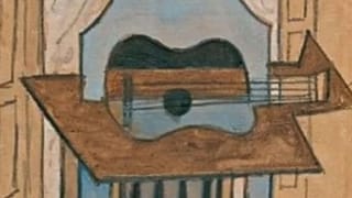 Natureza morta com guitarra", Pablo Picasso (1919)