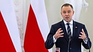 Polish President Karol Nawrocki speaks during a press conference in Vilnius, 8 September, 2025