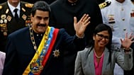 El presidente de Venezuela, Nicolás Maduro, con Delcy Rodríguez en Caracas, Venezuela, el jueves 10 de agosto de 2017.
