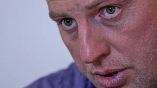 Vladimir Osechkin speaks during an interview with The Associated Press in Paris, 20 September, 2022