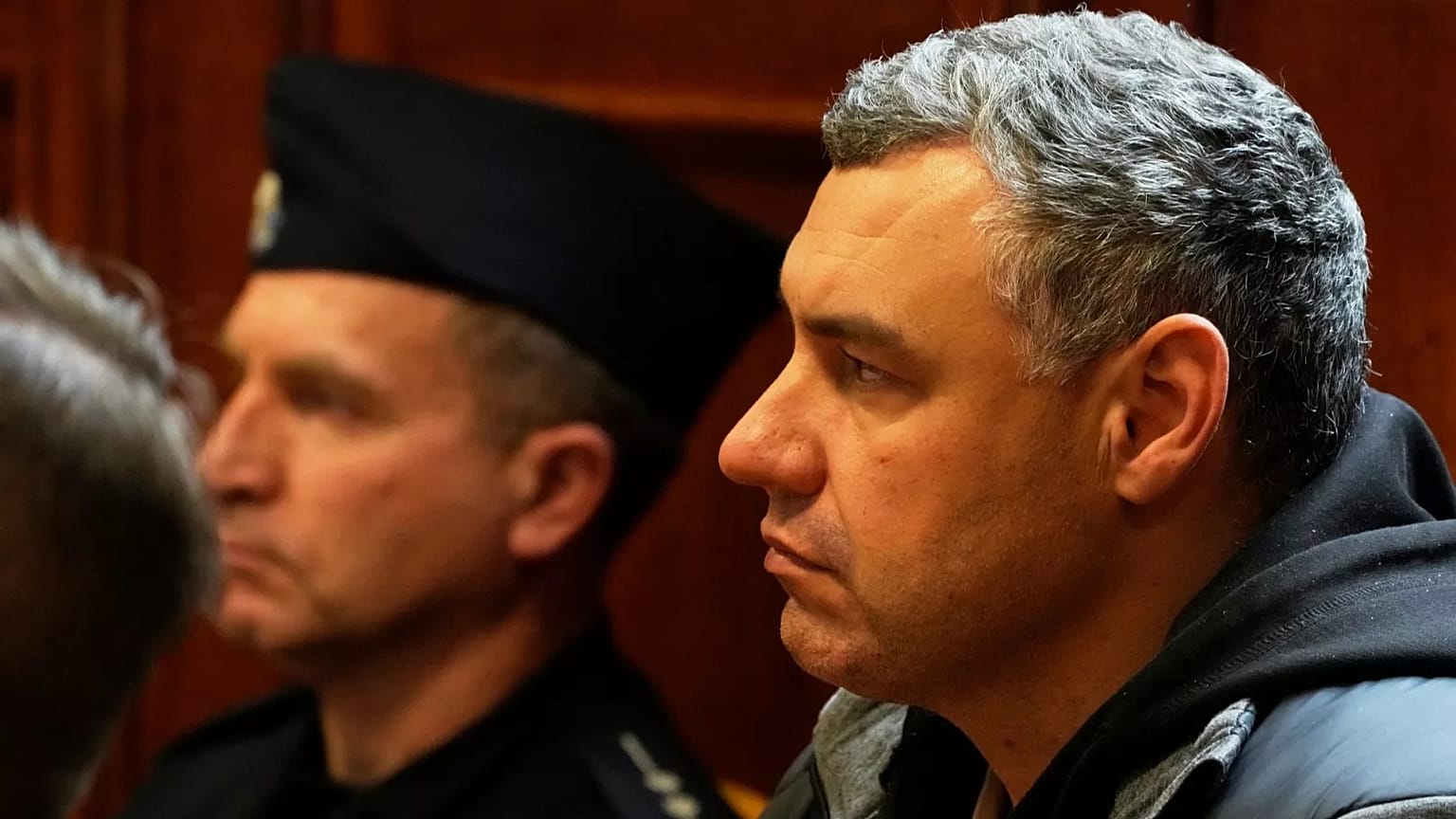 A Ukrainian man who has been identified only as Volodymyr Z in a regional court in Warsaw, 17 October, 2025