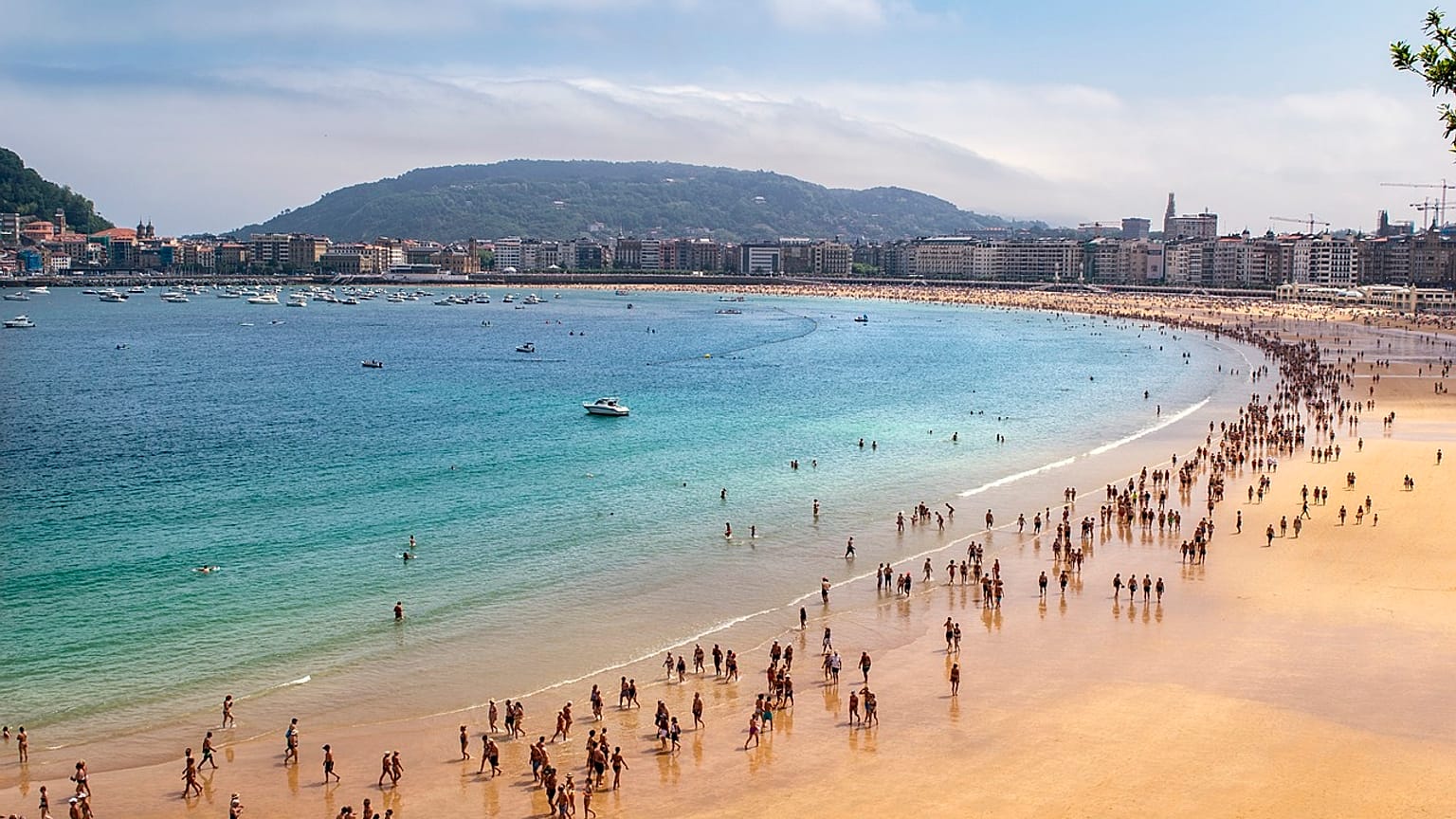 Playa de la Concha, San Sebastián (Imagen de archivo)