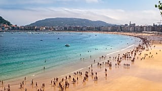 Playa de la Concha, San Sebastián (Imagen de archivo)