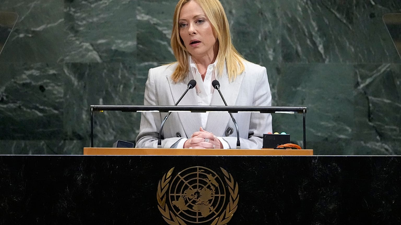 Az olasz miniszterelnök, Giorgia Meloni