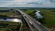 The Via Baltica road and the bridge stretching over the Narew River
