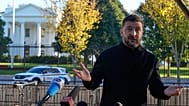 Az ukrán elnök nyilatkozik a sajtónak a washingtoni Fehér Ház előtt
