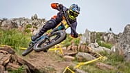 Ein Stockfoto eines Mountainbikers