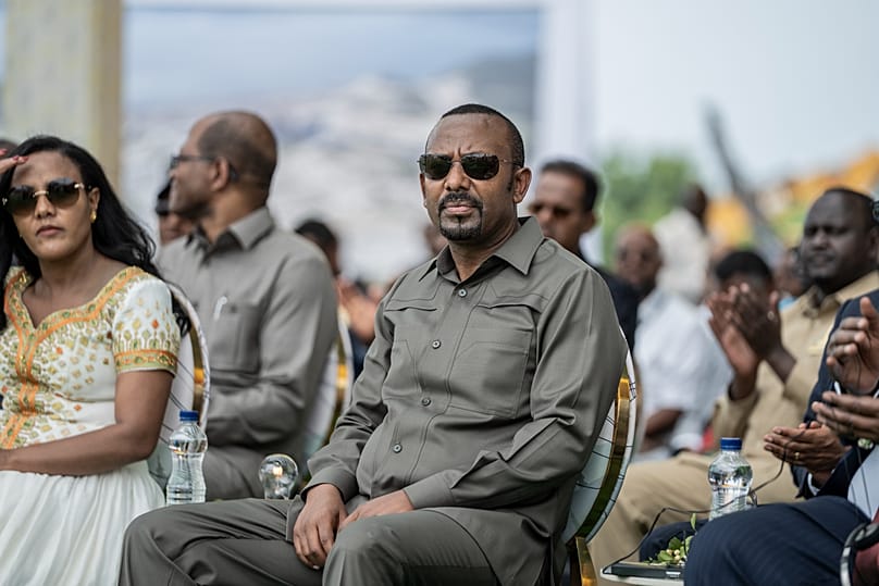 Abiy Ahmed, Premier ministre éthiopien, lors de l'inauguration du "Grand barrage de la Renaissance" à Benishangul-Gumuz, le 9 septembre 2025.
