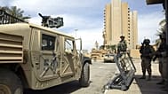 The Al Rasheed Hotel in downtown Baghdad is guarded against looters by the US Military, 2 April, 2012