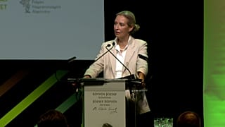 Alice Weidel Budapesten tart előadást a kormányközeli XXI. Század Intézet szervezésében