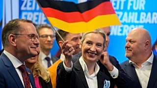 AfD-Parteivorsitzende Tino Chrupalla und Alice Weidel