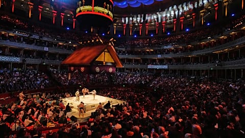 Sumo wrestlers bring 1,500 years of tradition to London's Royal Albert Hall