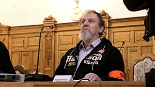 Juraj Cintula attends hearings at the Specialised Criminal Court in Banská Bystrica, Slovakia, on 21 October, 2025.