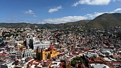 Vista de la ciudad de Guanajuato desde las alturas.