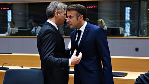 Президент Франции Эммануэль Макрон на саммите ЕС