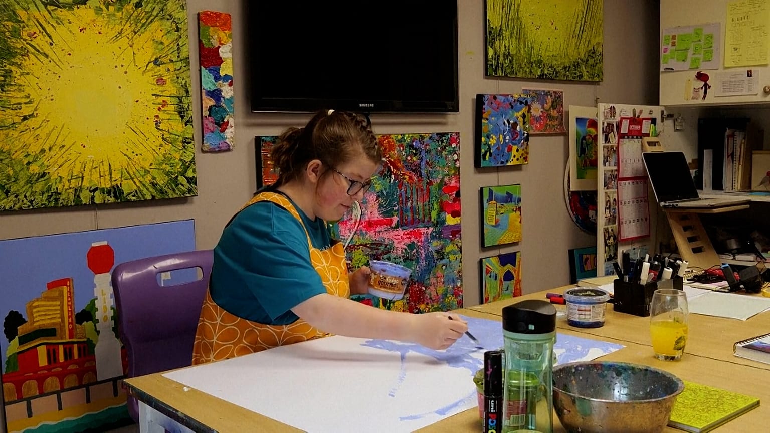 Community of autistic artists seeing huge success through sales of paintings