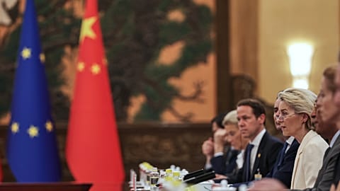 European Commission President Ursula von der Leyen attends China Summit in Beijing, China, 24 July 2025.