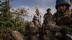 Ukrayna 3. Taarruz Tugayı askerleri Andriivka yakınlarındaki cephe mevzilerinde, Donetsk bölgesi, Ukrayna, 16 Eylül 2023