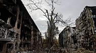 Ukrainian buildings destroyed in a Russian attack. 13/10/2025