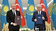 Ilham Aliyev and Kassym-Jomart Tokayev sign agreements in Astana