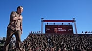 El secretario de Defensa de EE.UU., Pete Hegseth, se dirige a la Armada de su país durante un acto del 18 de octubre en Camp Pendleton, en California.