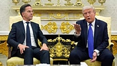 Mark Rutte y Donald Trump en la Casa Blanca, el 22 de octubre de 2025