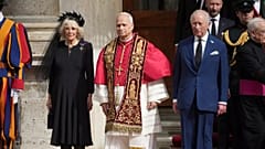König Charles und Königin Camilla treffen Papst Leo 