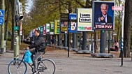 Election billboards of 26 of the 27 political parties participating in the 29 October general election are lined up in The Hague, Netherlands, 22 October 2025.