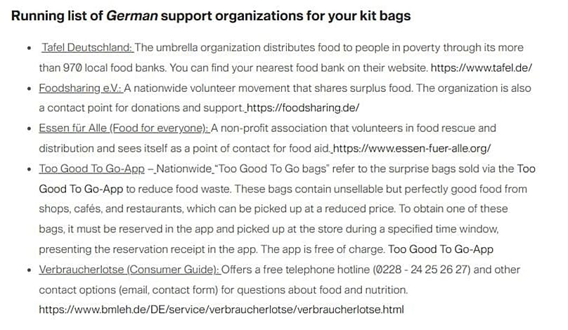 Deutsche Hilfsorganisationen sollen hungernde US Soldaten versorgen.