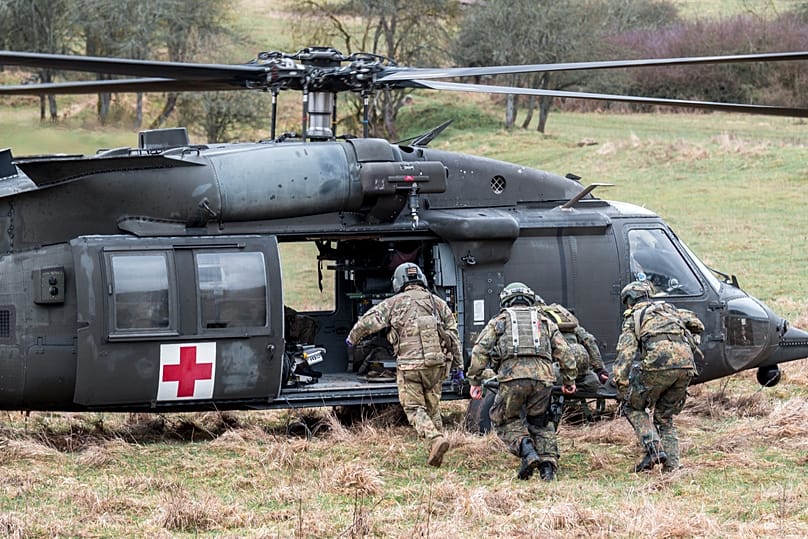 Militärübung auf dem US-Truppenübungsplatz Hohenfels nahe Nürnberg