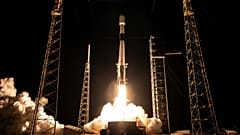 Die Rakete, die von Cape Canaveral abhebt