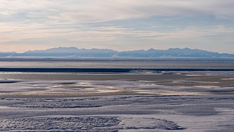 The Kaktovik Lagoon and the Brooks Range mountains of the Arctic National Wildlife Refuge are seen in Kaktovik, Alaska, Oct. 15, 2024.