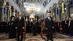 Κωνσταντίνος Τασούλας και Νίκος Χριστοδουλίδης στη Δοξολογία στο ναό του Αγίου Δημητρίου, για την εορτή του Πολιούχου της Θεσσαλονίκης