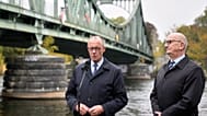 Merz mit dem brandenburgischen Ministerpräsidenten Woidke (SPD) am Tag seiner "Stadtbild"-Aussage