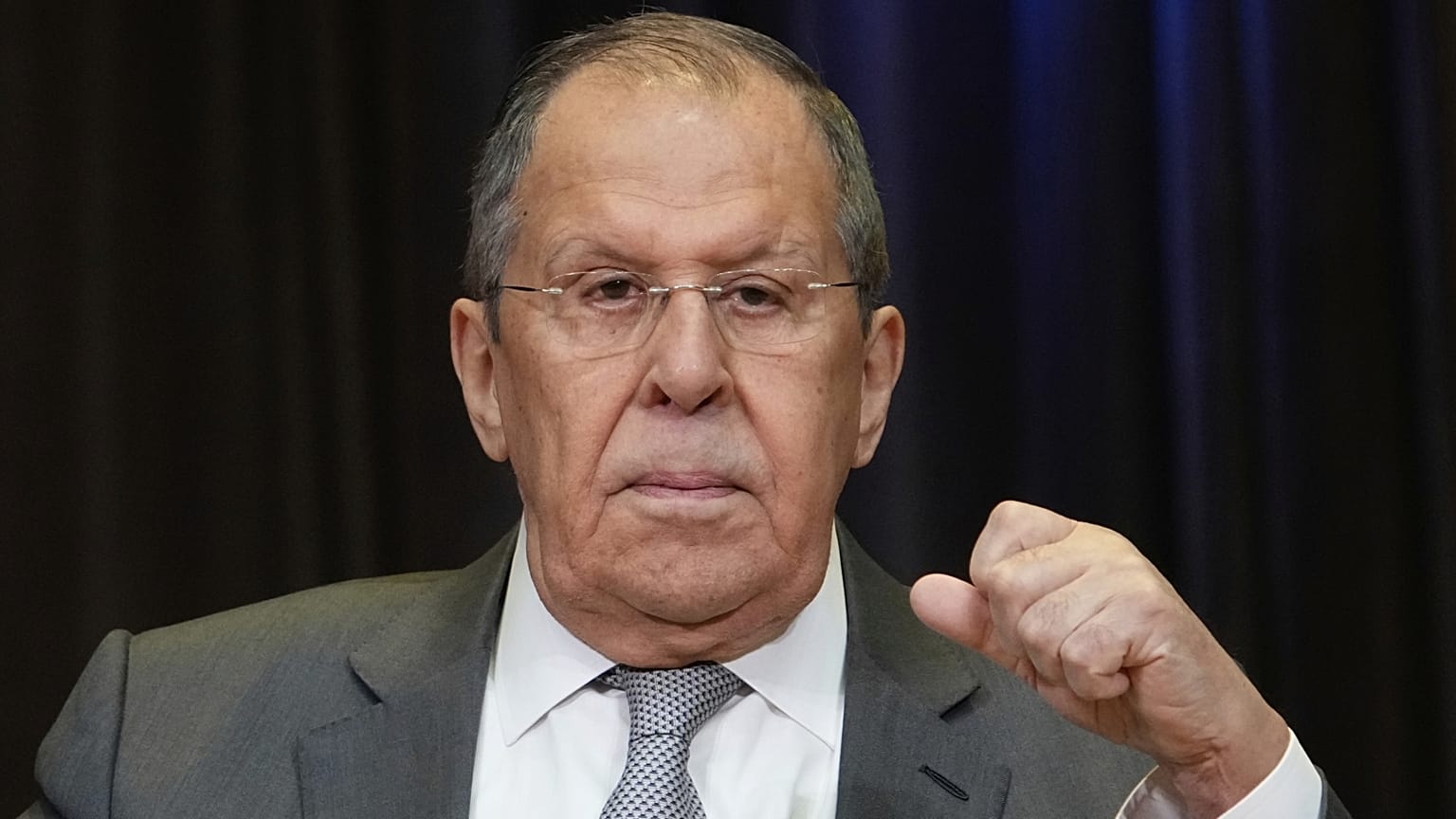 El ministro ruso de Asuntos Exteriores, Sergei Lavrov, en un acto en Moscú