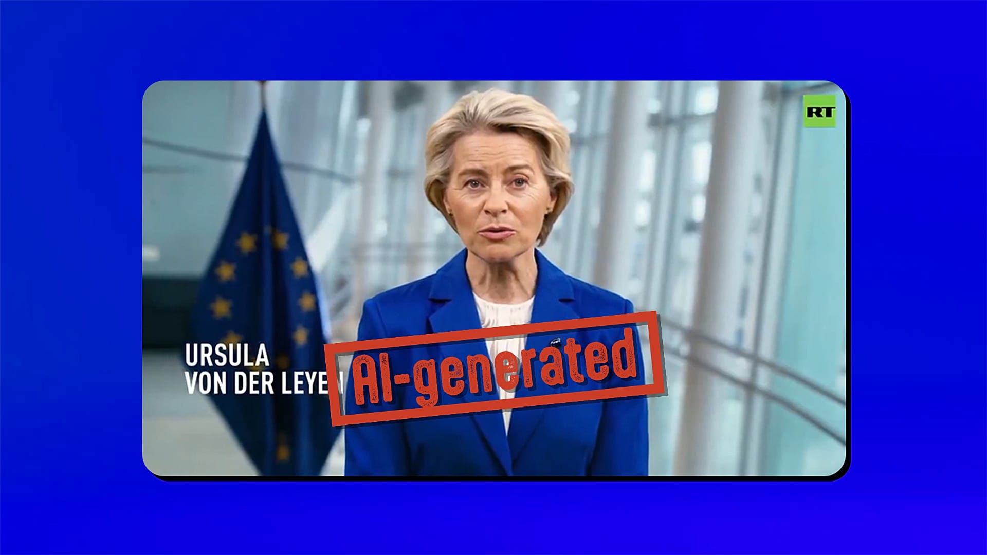 The video features the likenesses of European and American leaders