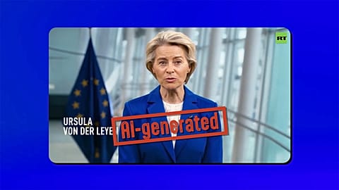 The video features the likenesses of European and American leaders