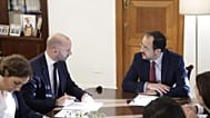 Η συνάντηση στο Προεδρικό Μέγαρο της Λευκωσίας